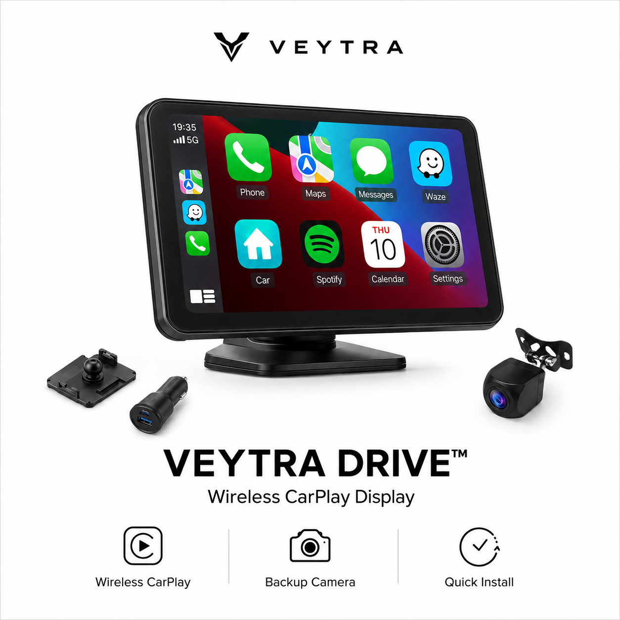 Veytra Drive™ — Wireless CarPlay Display