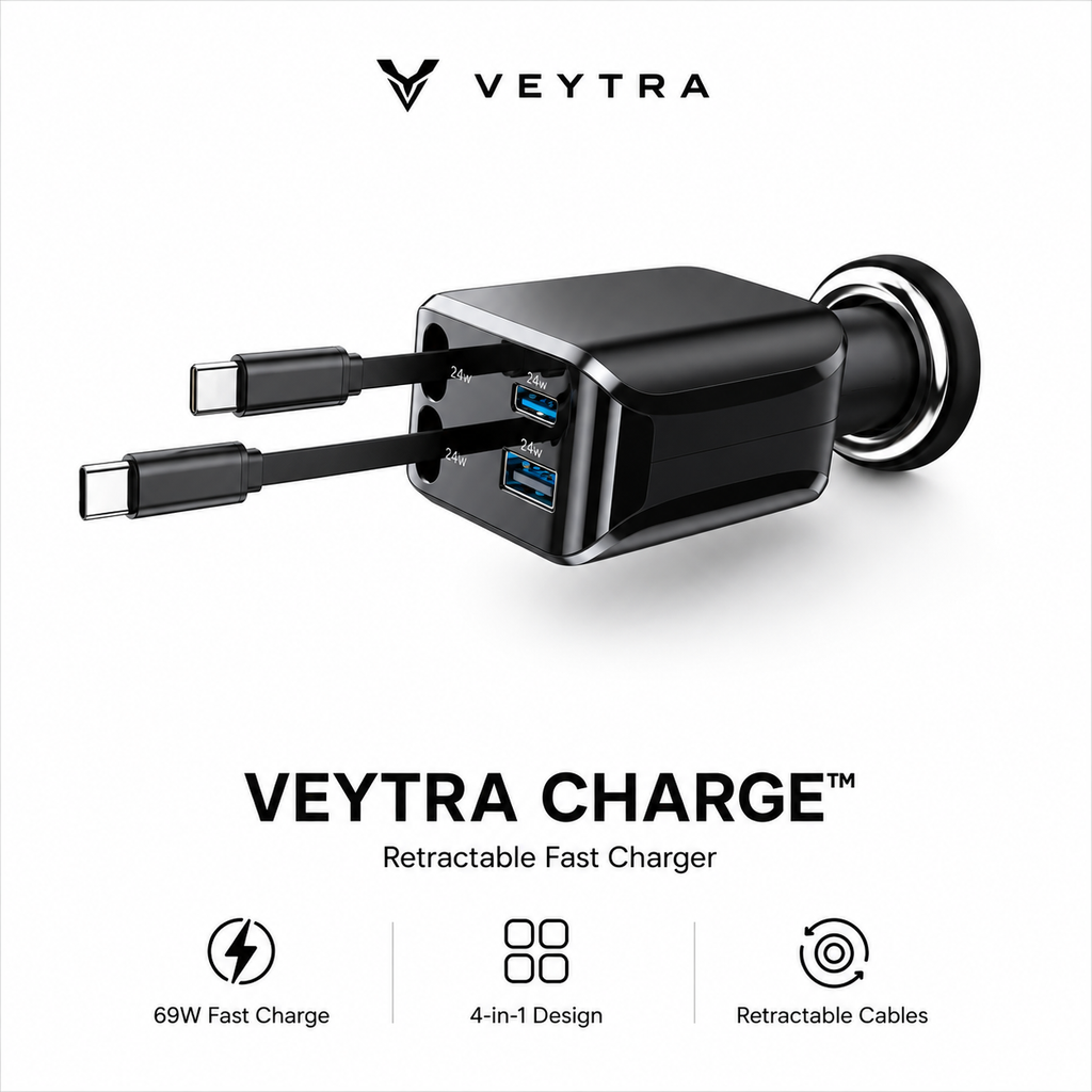 Veytra Charge™ — Retractable Fast Charger