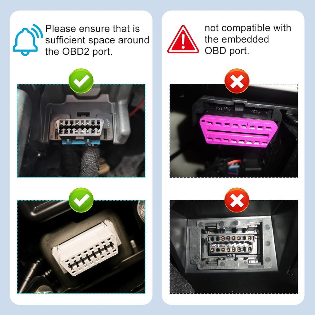Anti-Theft OBD2(ONLY) Lock, Universal OBD 2 Port Blocker with Security Key, Car Theft Prevention Device for Obdii(Fits Most Vehicles, Aluminum Alloy & POM)