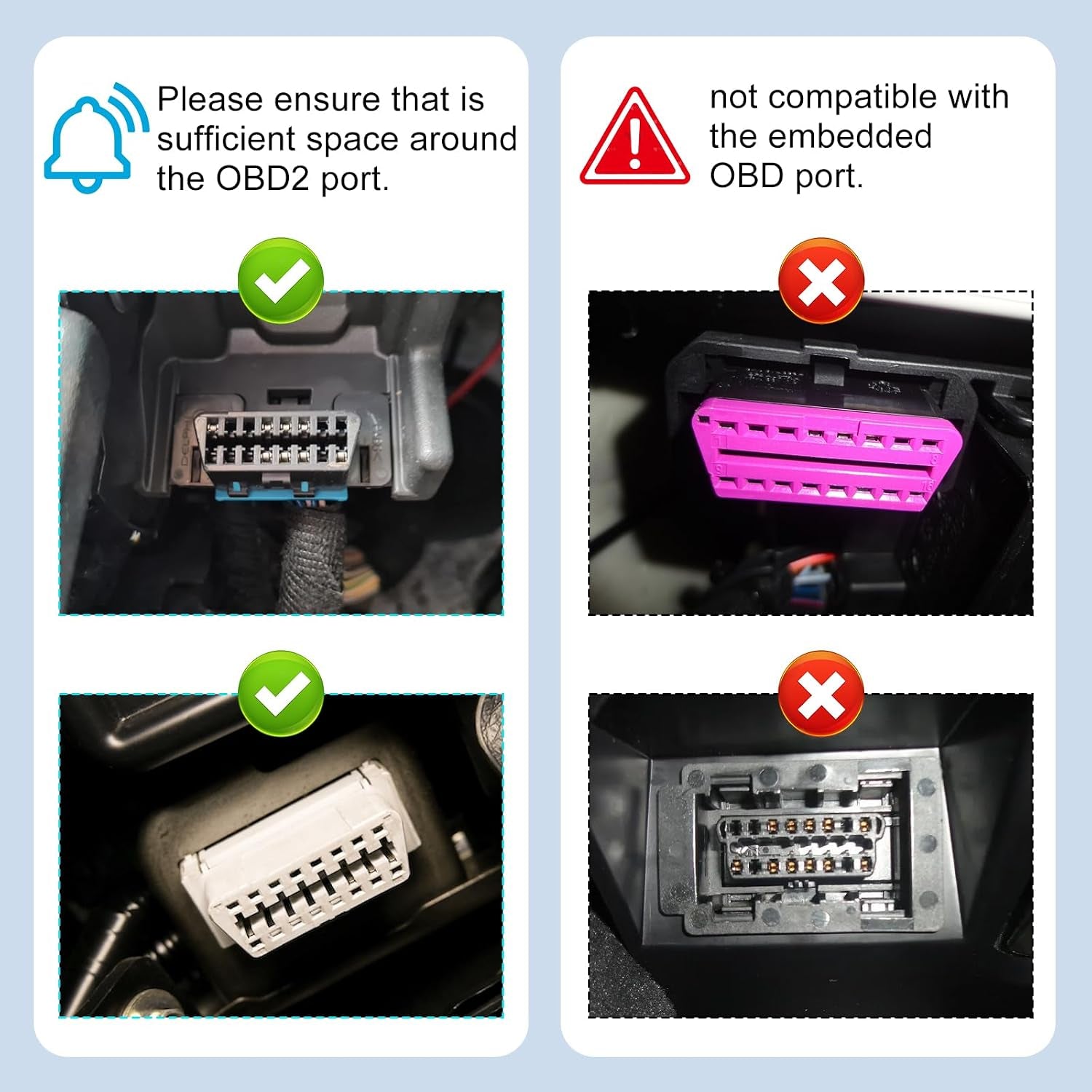 Anti-Theft OBD2(ONLY) Lock, Universal OBD 2 Port Blocker with Security Key, Car Theft Prevention Device for Obdii(Fits Most Vehicles, Aluminum Alloy & POM)